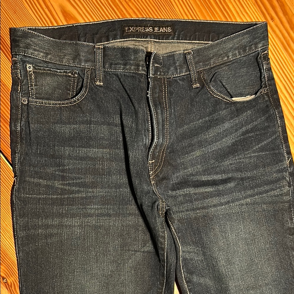 Express Black Straight Jeans